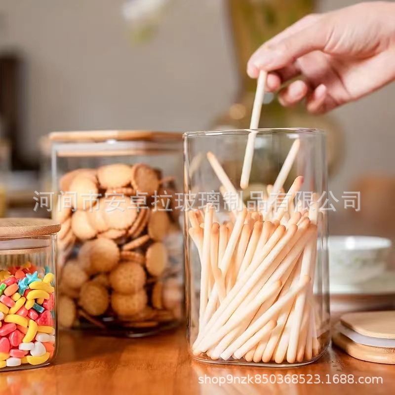 Cross-border exclusive food storage can set, food-grade sealed cans, bamboo and wood LIDS, seasoning, food and snack storage cans Application Scenario