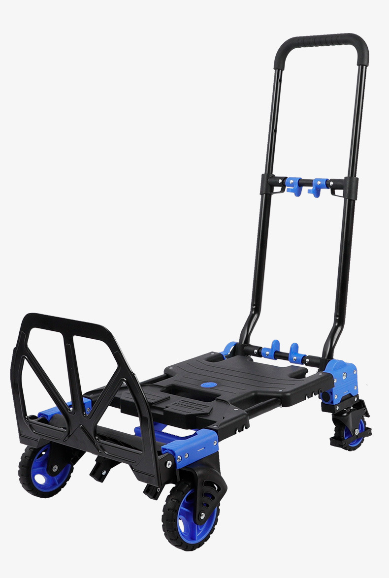 Shunhe folding trolley, transporter, dual-purpose hand-pulled trolley, portable luggage trolley, silent wheels FW-90TP undefined