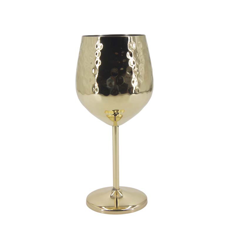 Cross-border best-selling stainless steel wine glasses, bar hammer goblets, metal cocktail champagne glasses, and durable wine glasses Item Picture