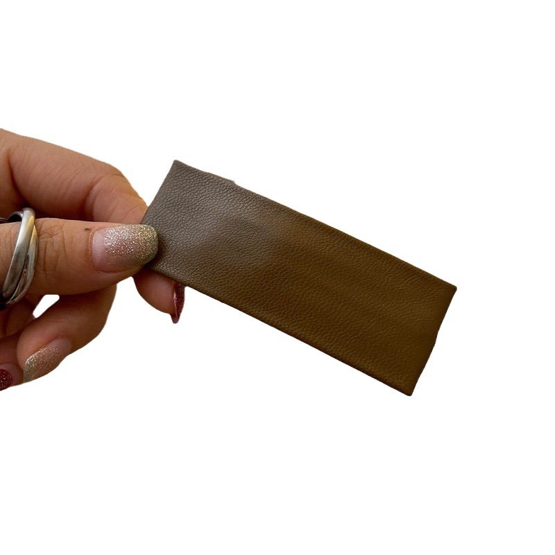 Korean-style simple and high-end leather bb hair clips, versatile for women, side clips, bangs clips, hair clips for the back of the head, broken hair clips Item Picture