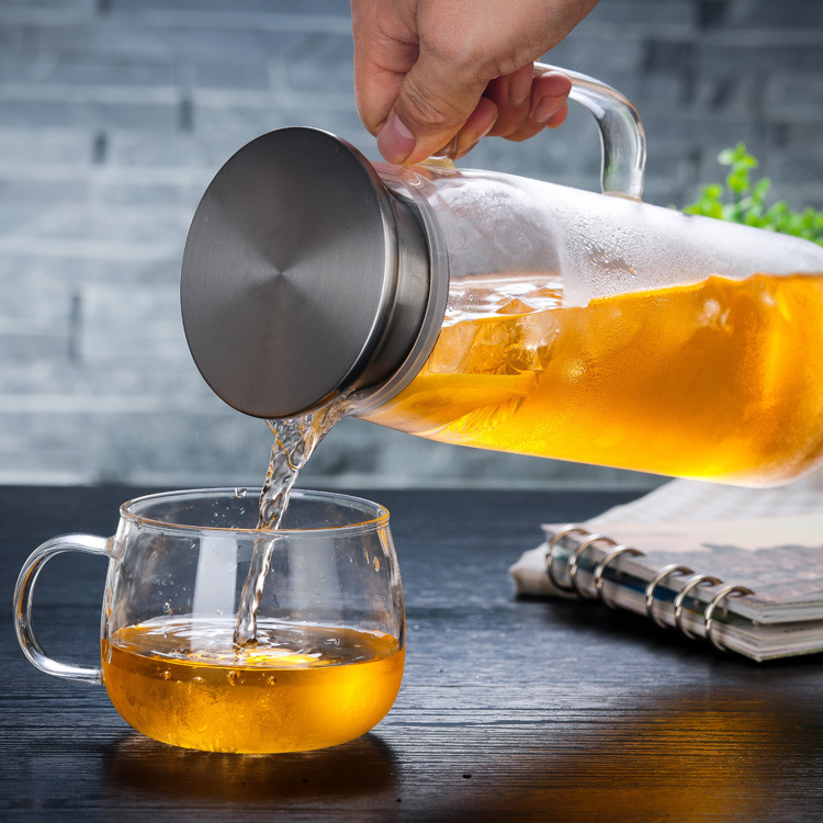 Wholesale of large-capacity household water kettles, high-temperature resistant glass cold water kettles and cold water kettles for brewing by the fire Specification drawing