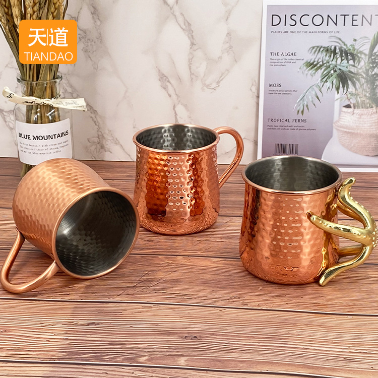 Cross-border best-selling 500ml stainless steel Moscow Mule cup creative cocktail beer mug Party fruit wine details Picture