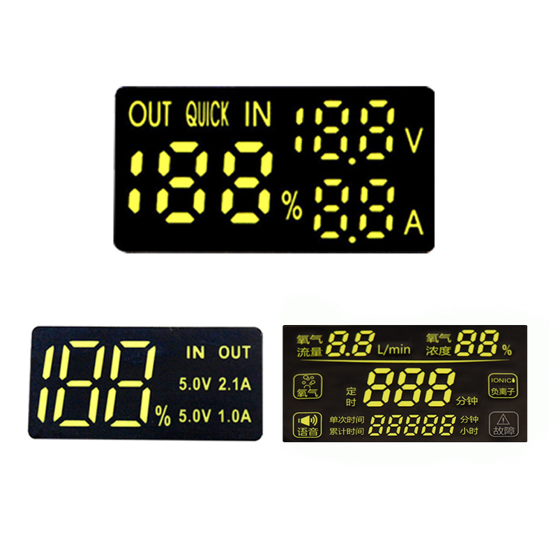 Factory direct supply of digital tube led high-brightness black background white character voltage percentage digital display mold customization Item Picture
