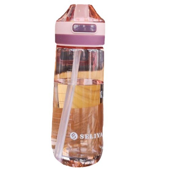 Wholesale of small quantities of outdoor sports plastic cups in stock. Convenient handle, lock, duckbill, straw plastic water cups for students Item Picture