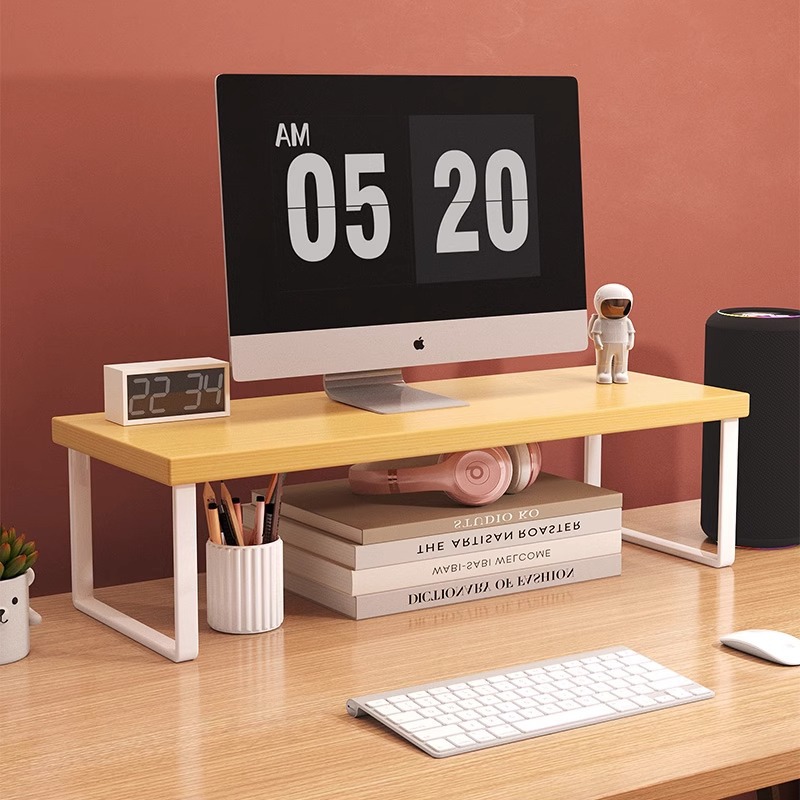 Computer height-increasing stand, desktop monitor support stand, notebook storage stand, desktop office pen and workstation storage stand full figure