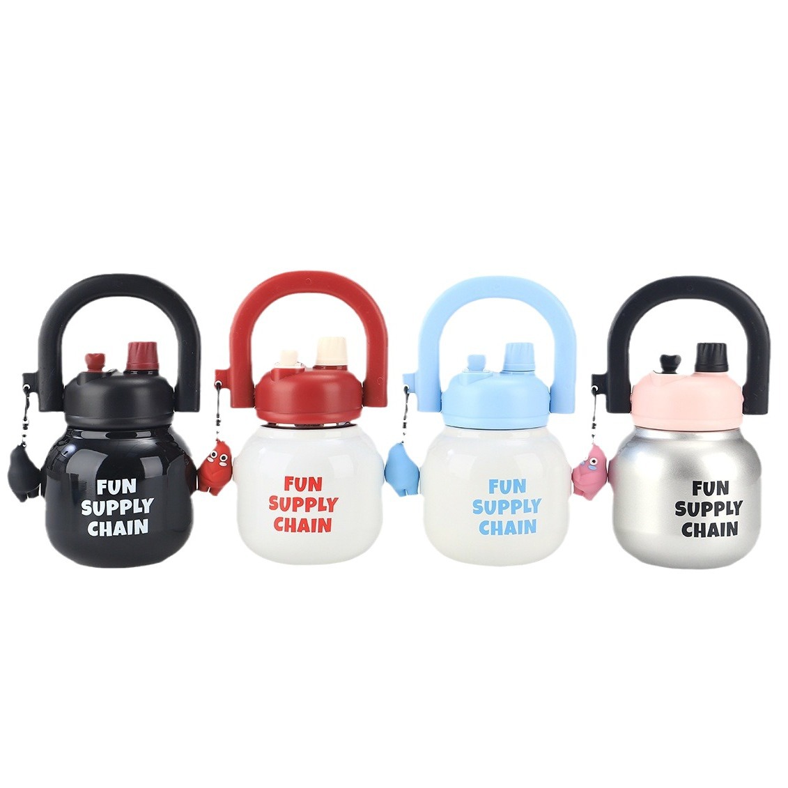Wholesale of high-appearation-level 316 stainless steel double-drinking insulated cups, portable hand-held cups with tea storage bins and large-bellied cups Item Picture