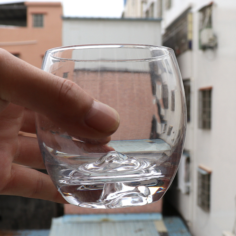 Ice mountain Glass, crystal Whisky glass, creative Kung Fu Snow Mountain glass, handcrafted and personalized factory direct sales, special price wholesale Specification drawing