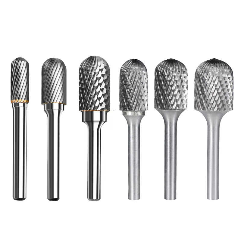 6-handle C-type single and double grain hard alloy rotary files, tungsten steel grinding, single-piece metal woodworking grinding and polishing Item Picture