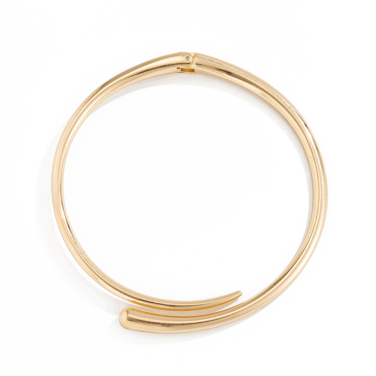 European and American cross-border personalized hug spring opening collar choker women's simple Instagram cold metal neckpiece Specification drawing