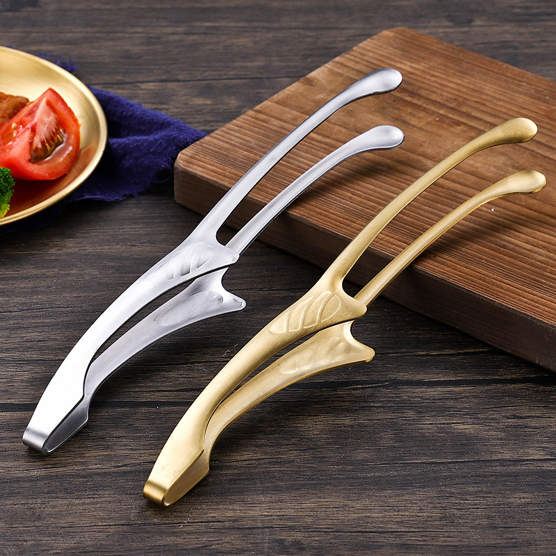 304 Japanese barbecue tongs, stainless steel Korean barbecue food steak tongs, Haidilao hot pot serving chopsticks tongs full figure