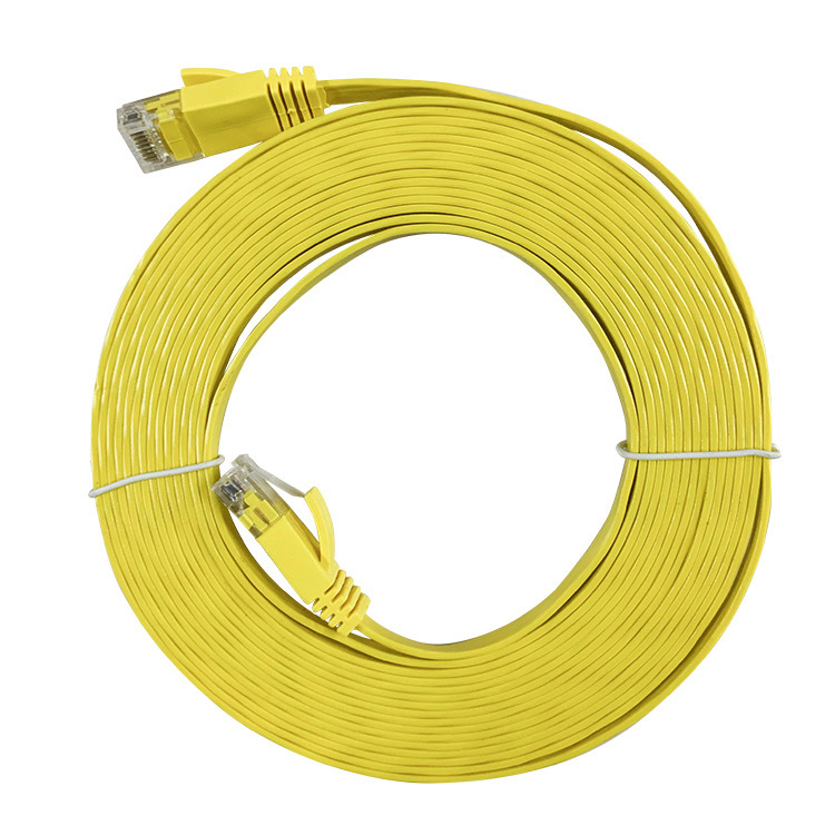 Category 6 flat network cable, Gigabit network patch cord, CAT6 flat cable, finished computer network cable, 1 meter Item Picture