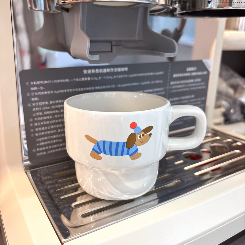ins cartoon mugs, ceramic cups, coffee milk cups, cute ceramic breakfast, birthday gifts, couple presents full figure