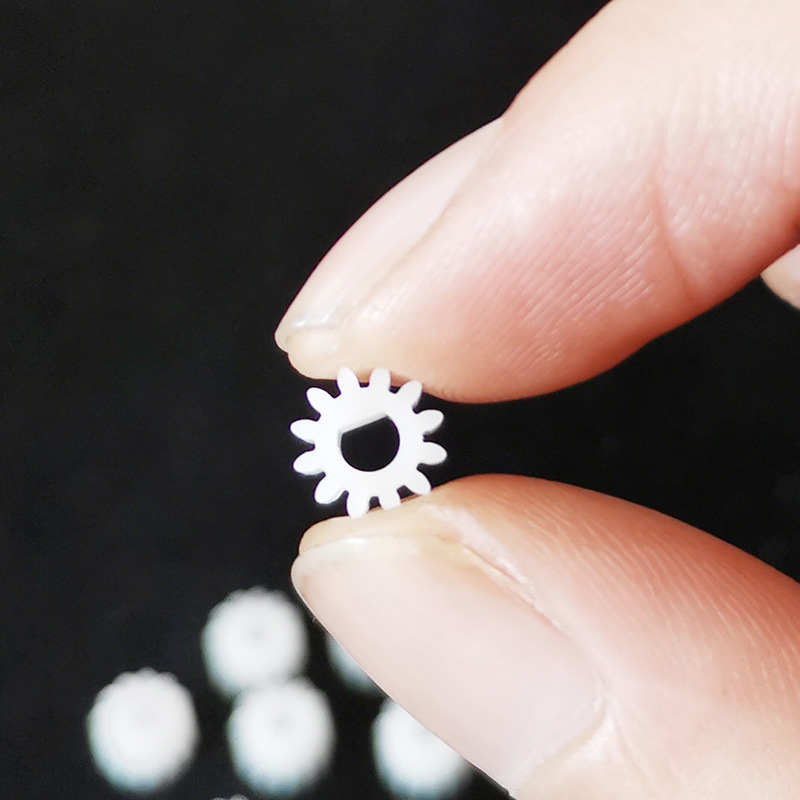 0.5 module 12-tooth n20 motor plastic gear toy accessory, 3mmD hole diameter 7mm plastic gear details Picture