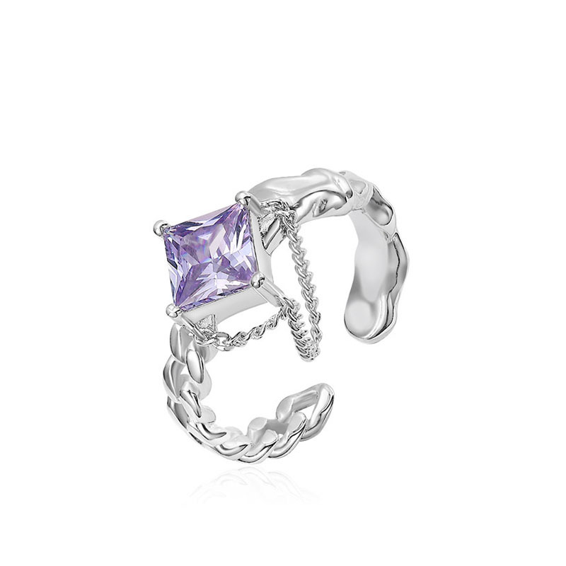 A niche geometric fringed ring with a cold and fashionable style for women, a trendy Japanese and Korean Instagram index finger opening ring full figure
