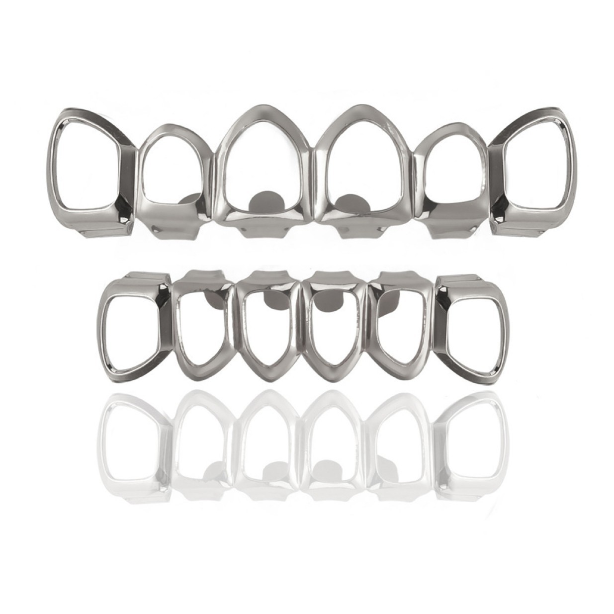 The manufacturer supplies fashionable, trendy and personalized 6-hole flat hip-hop teeth, HIPHOP trendsetters, nightclub Halloween props full figure