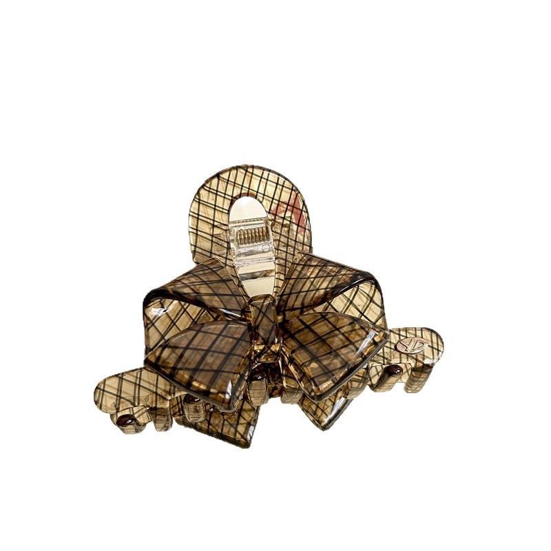 Korean acetate design sense three-dimensional bow gripper, high-end and elegant style gripper, light luxury shark clip hair clip Item Picture
