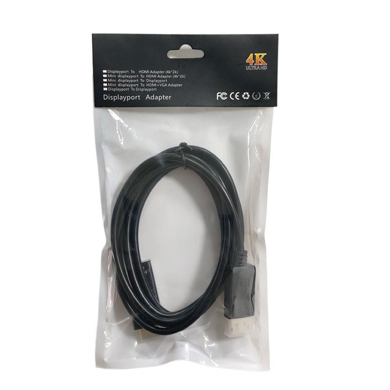 DP to HDMI cable 1.8/3-meter Displayport to hdmi cable large DP to HDMI high-definition adapter cable Specification drawing
