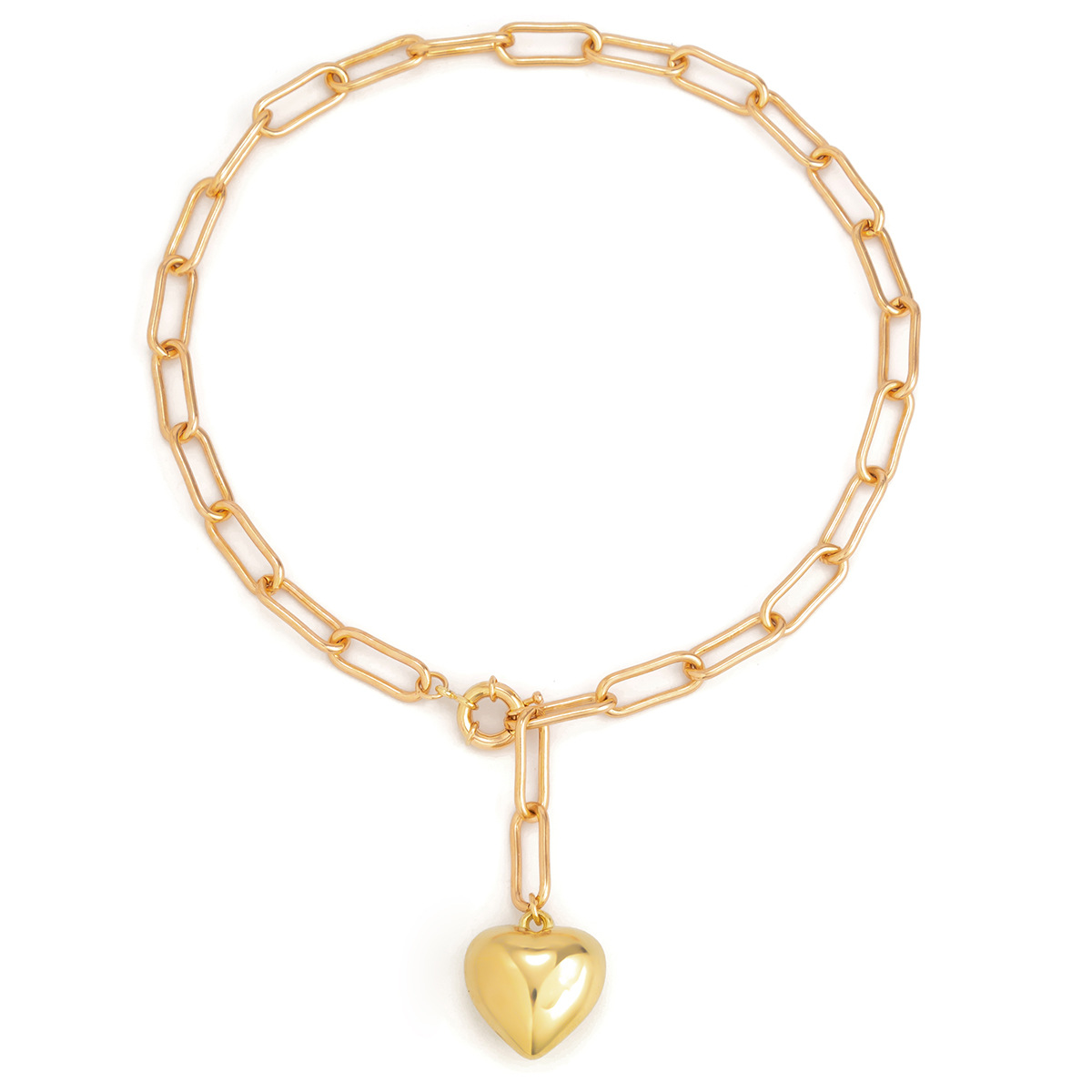 European and American French minimalist style Y-shaped buckle short collarbone chain cross-border bestseller sweet love necklace necklace for women Item Picture