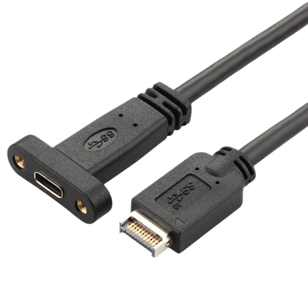 The factory self-sells TYPE-E baffle cable, USB3.2 Type-C motherboard transfer box, PCI front data cable, high-speed 20G details Picture