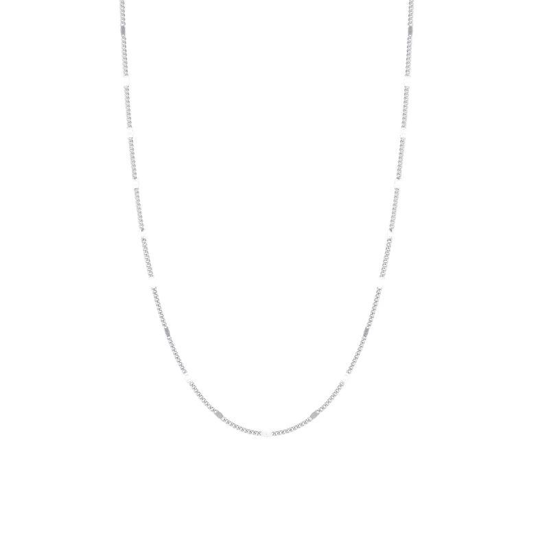 A simple, sparkling, plain chain with a touch of light luxury, fashionable and versatile collarbone chain, layered necklace, and a feminine charm Item Picture