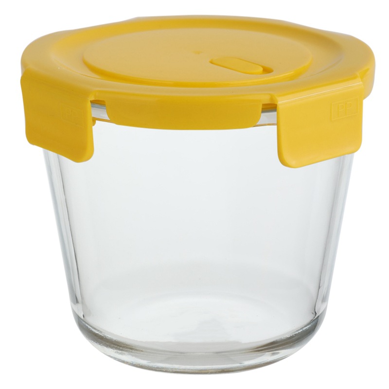 Bolimei high borosilicate glass fresh-keeping bowls with LIDS, sealed salad bowls, soup buckets, student lunch boxes, environmentally friendly Item Picture