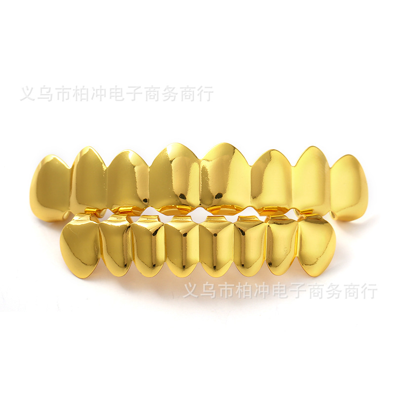 Classic eight-tooth European and American trend bestseller Hiphop decorative braces, fully smooth teeth grills braces full figure