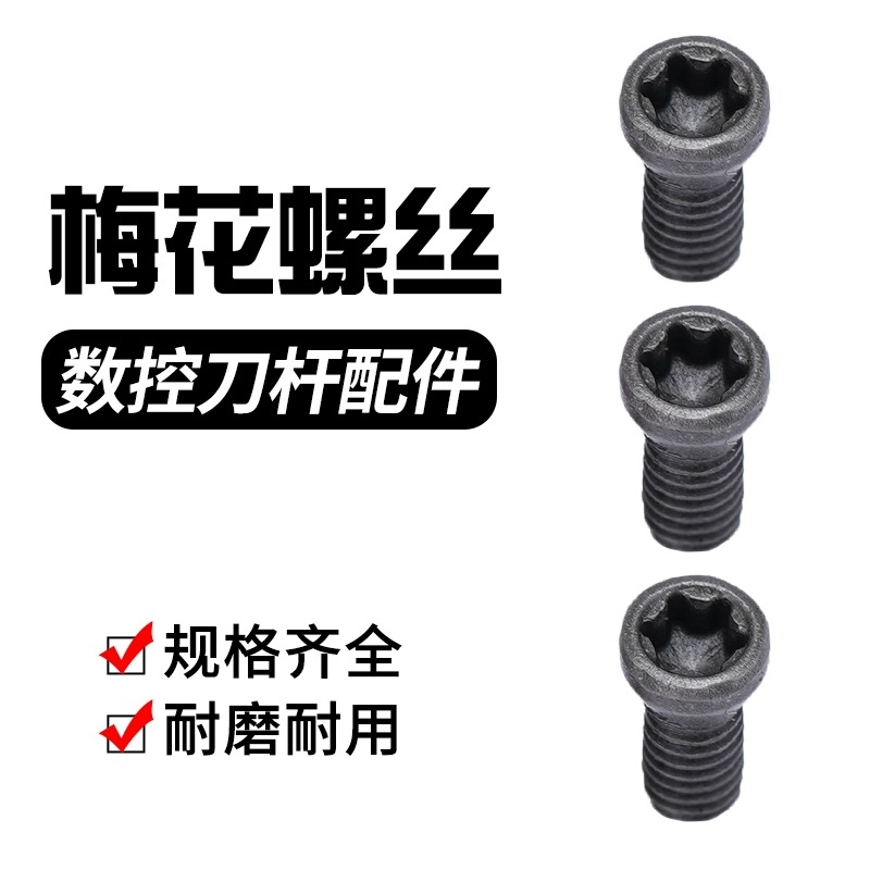 CNC tool accessories, screws, milling and turning tool holders, tool discs, pressure plates, plum blossom screws M2*4, 4*10, large quantity discount details Picture