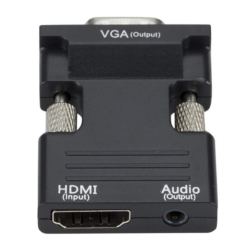 Cross-border HDMI female to VGA female adapter with audio projector, computer high-definition hdmi to vga converter Item Picture