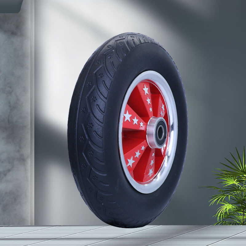 300-8 aluminum alloy solid wheels, tiger cart rubber wheels, two-wheel handcart wheels, silent rubber tires Application Scenario