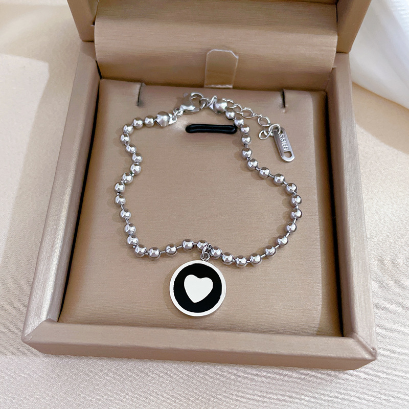 【 All-titanium Steel 】 Elegant and simple, reassuring and lucky, minimalist chain bracelet, female Internet celebrity, retro best friend Specification drawing