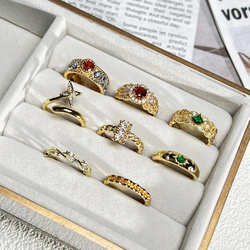 The new Chinese-style golden ring is a versatile choice for women. It is a unique, sweet, cool, exquisite, fashionable and high-end light luxury ring trend Application Scenario
