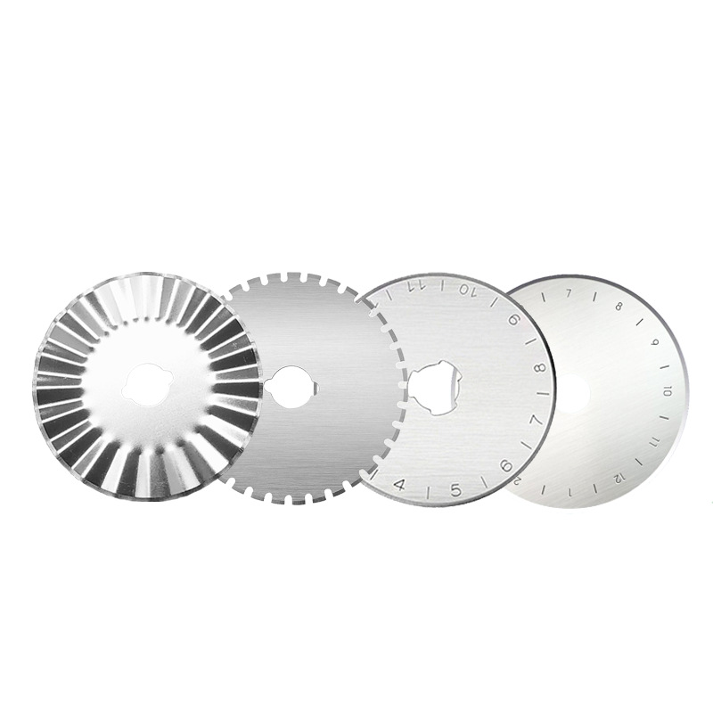 Round blade, lace knife, dashed line round knife, gear blade, wavy flat rubber band, rotary roller knife, fabric cutting, paper cutting Specification drawing