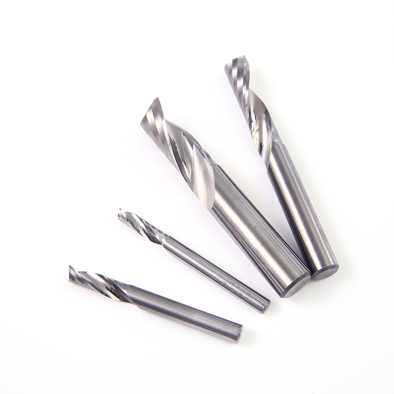 Tungsten steel single-edge helical milling cutter advertisement, computer numerical control engraving machine tool, acrylic PVC density board cutting knife details Picture