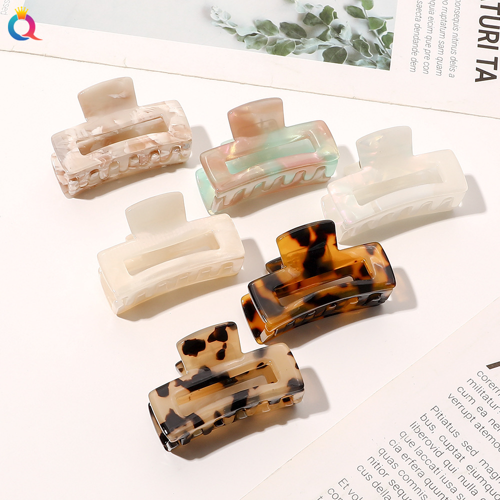 Qiyue Korean-style acetate board hair clips, simple and elegant, small grabber, back of the head, broken hair edge clip, bangs clip details Picture