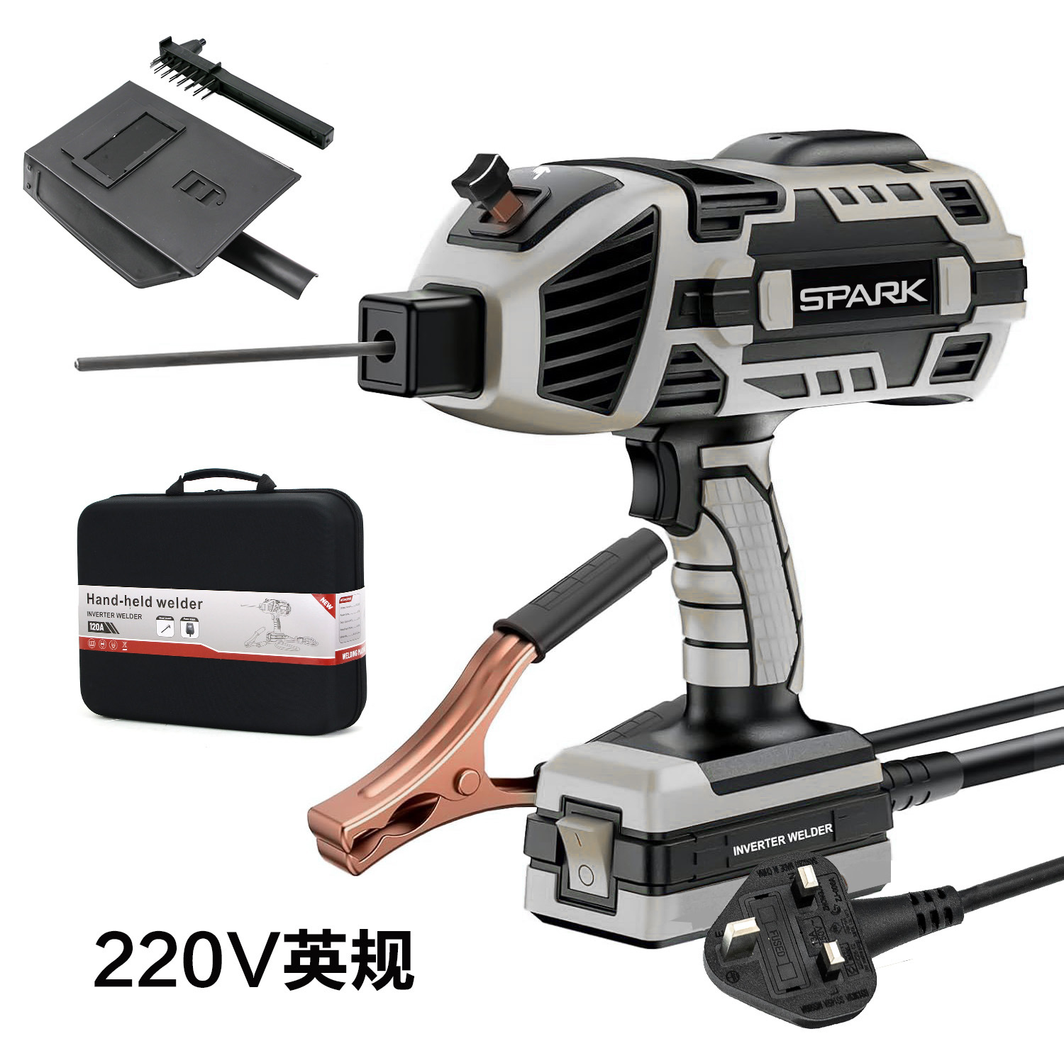 Handheld electric welding machine, household 110V/220V, American/European standard small manual portable gun-type inverter welding machine undefined