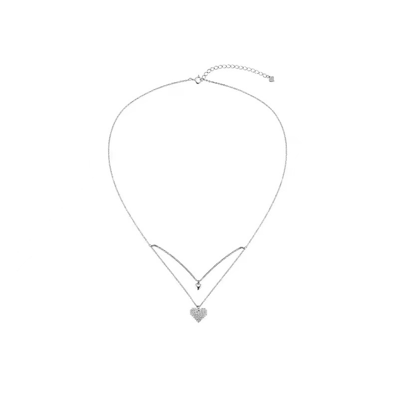 Heart-shaped necklace for women, summer style, design sense, niche and light luxury collarbone necklace, 2023 new style Item Picture