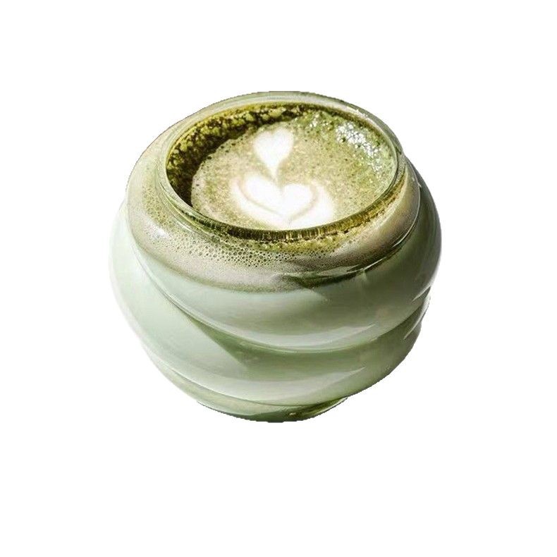 Spiral cup, milk coffee cup, high borosilicate glass single-layer cup, heat-resistant transparent drinking cup, high appearance level glass cup Item Picture