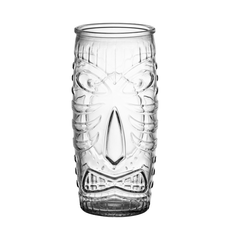 Creative beverage sparkling water cup, Halloween tiki cocktail glass, Big nose totem whisky Ghost face cup Item Picture