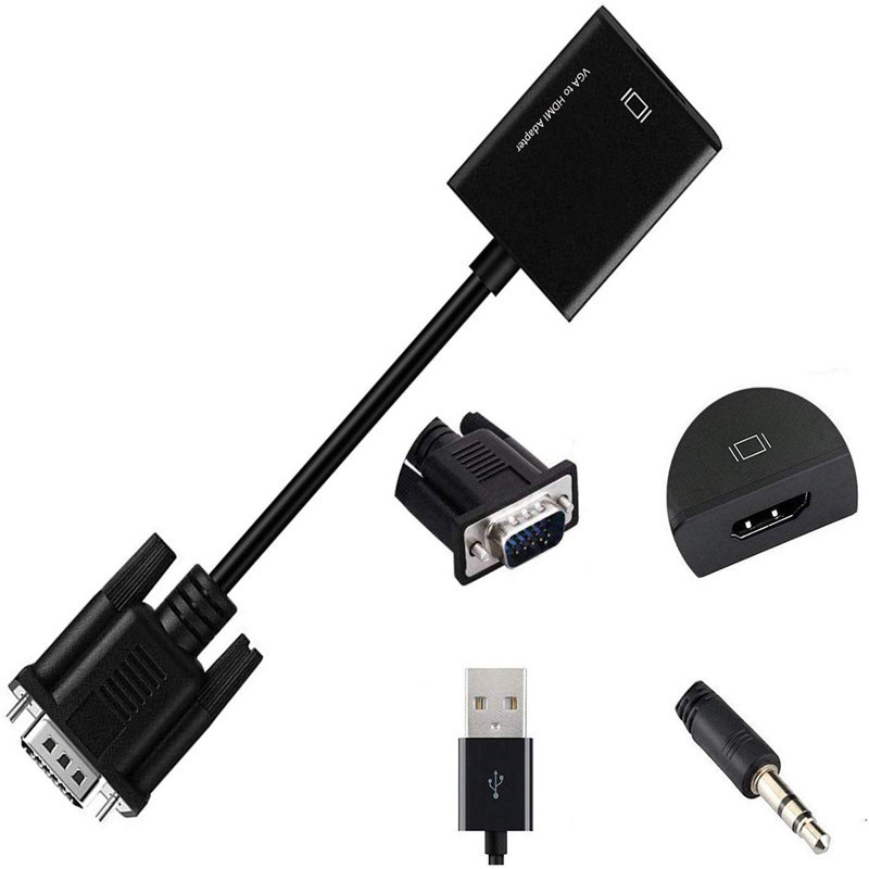 vga to hdtv converter, vga public to hdtv female audio, desktop computer host display high-definition adapter cable details Picture