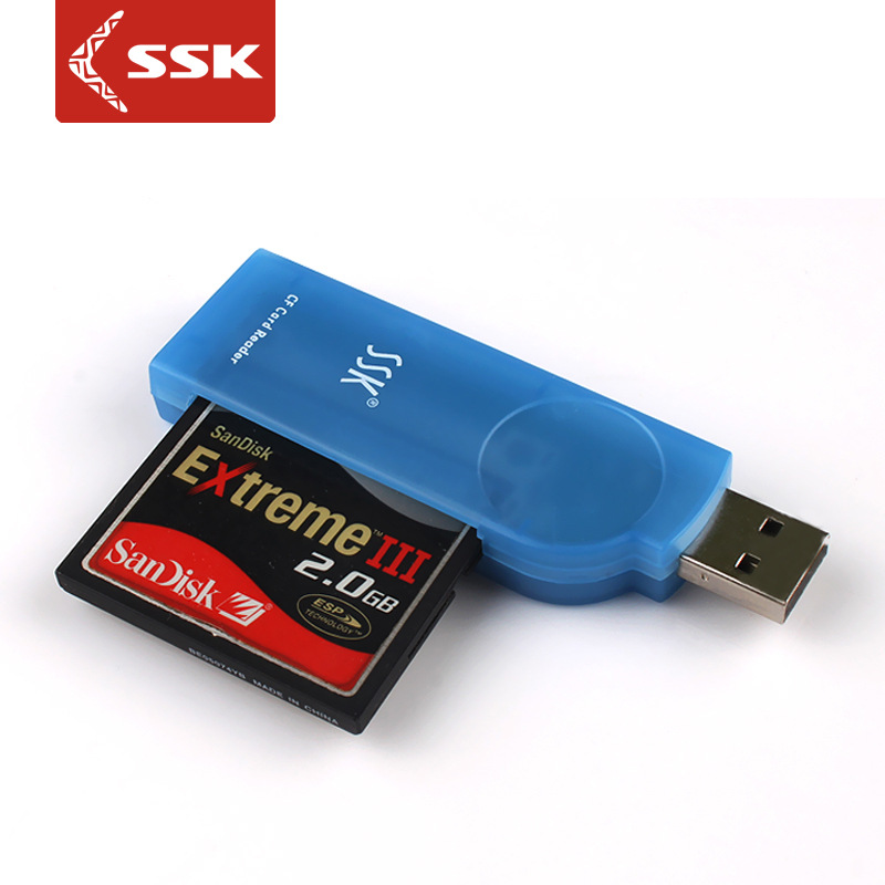SSK Biao Wang Amber SCRS028 CF card Reader, machine tool camera CF card, memory card reader full figure