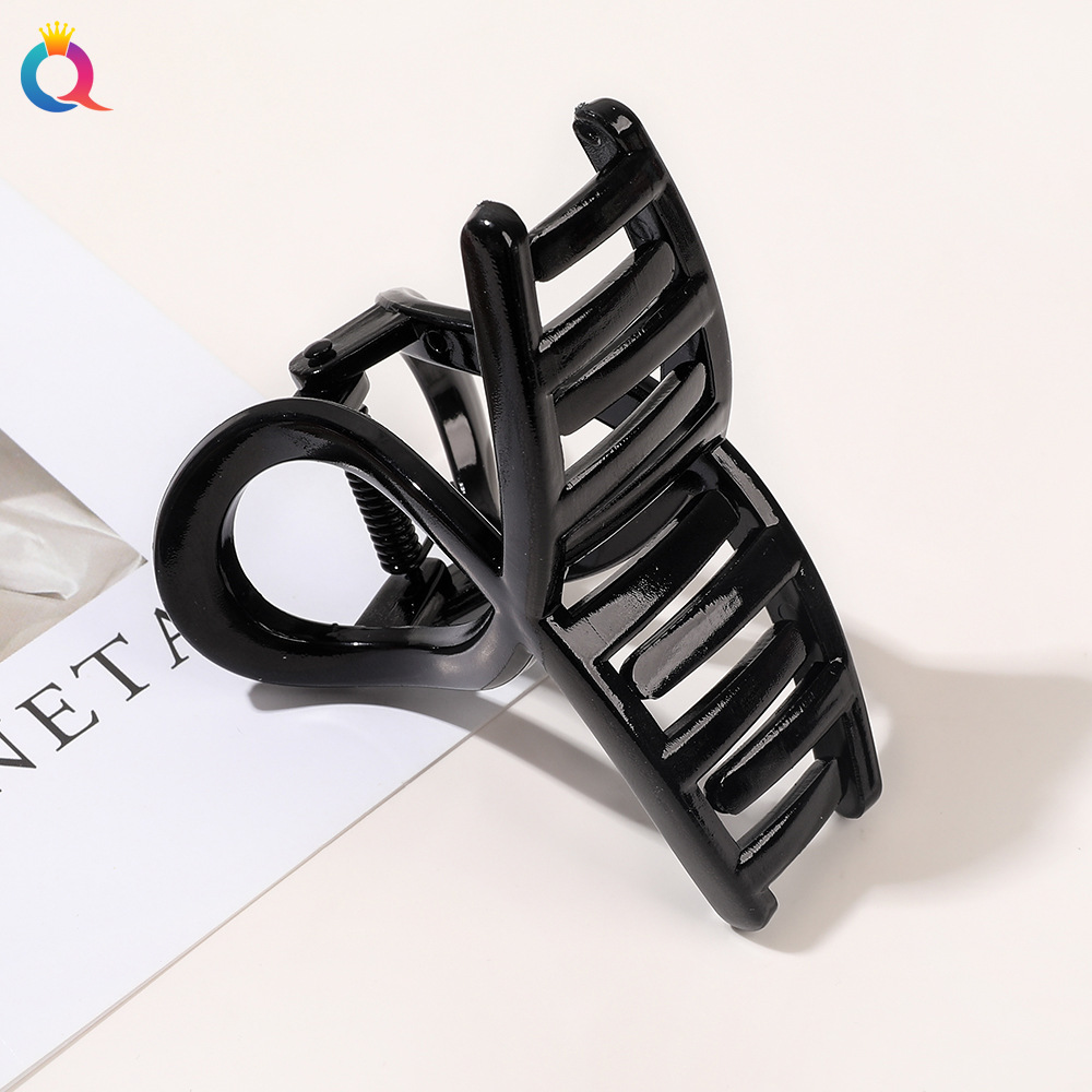 Qiyue Cross-border creme-colored hairpin for the back of the head, princess hairpin, elegant shark hairpin, and hairpin accessories wholesale Specification drawing