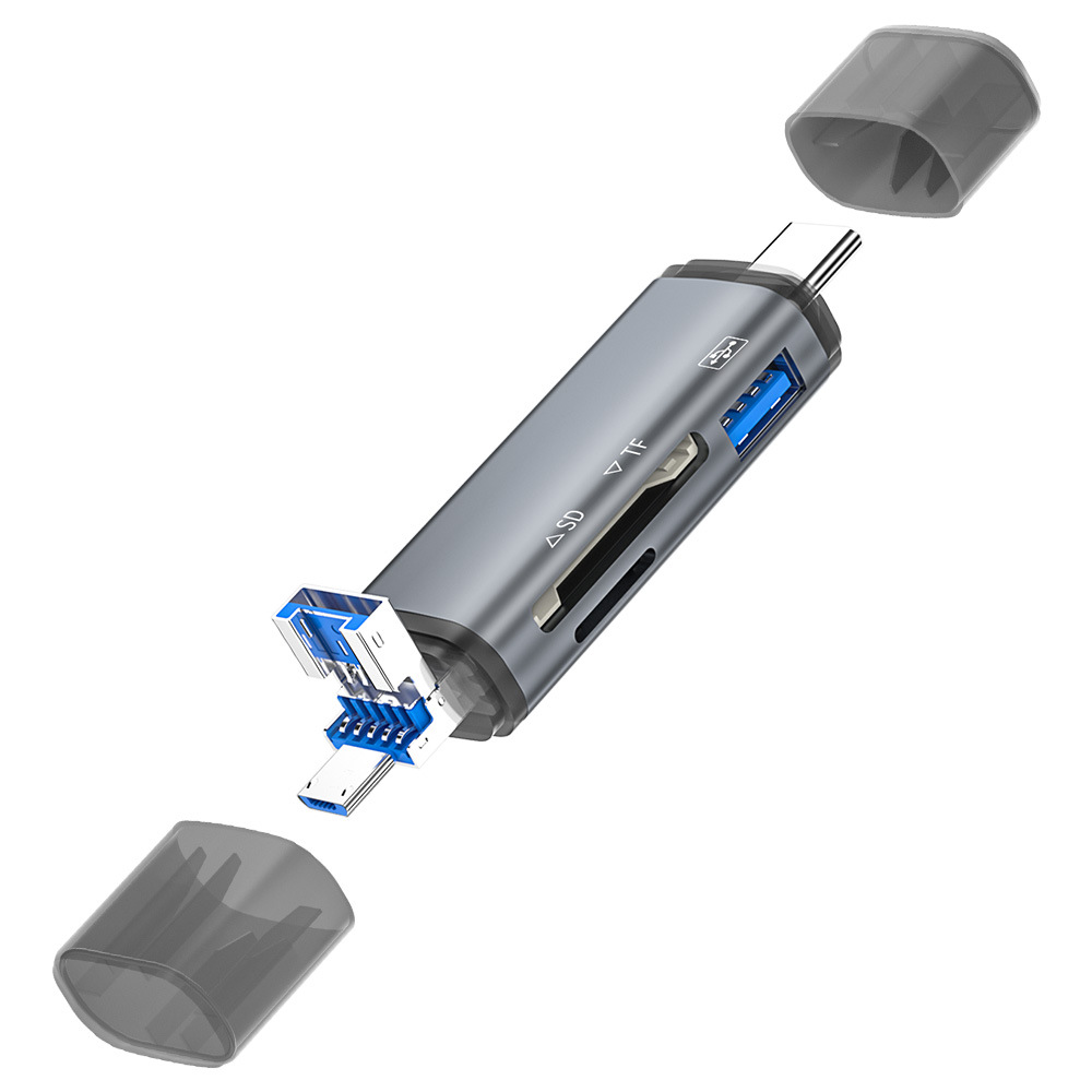 Six-in-one multi-functional card reader Type-c Android phone OTG card reader sd/tf memory card 3.0 USB flash drive Item Picture