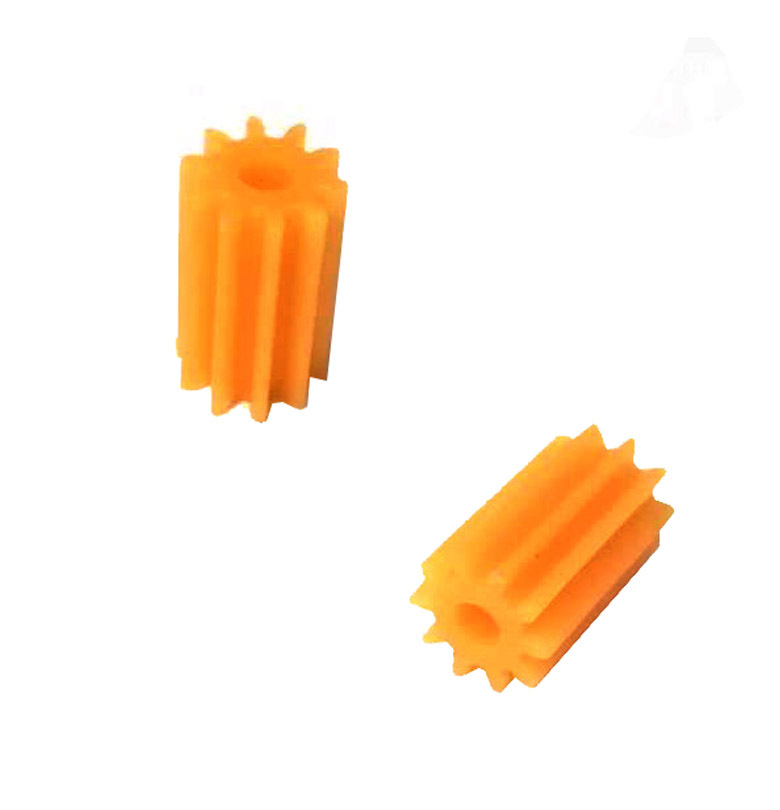 0.5 module 10-tooth long gear 102A motor plastic gear 6*10mm cylindrical gear toy accessories Specification drawing