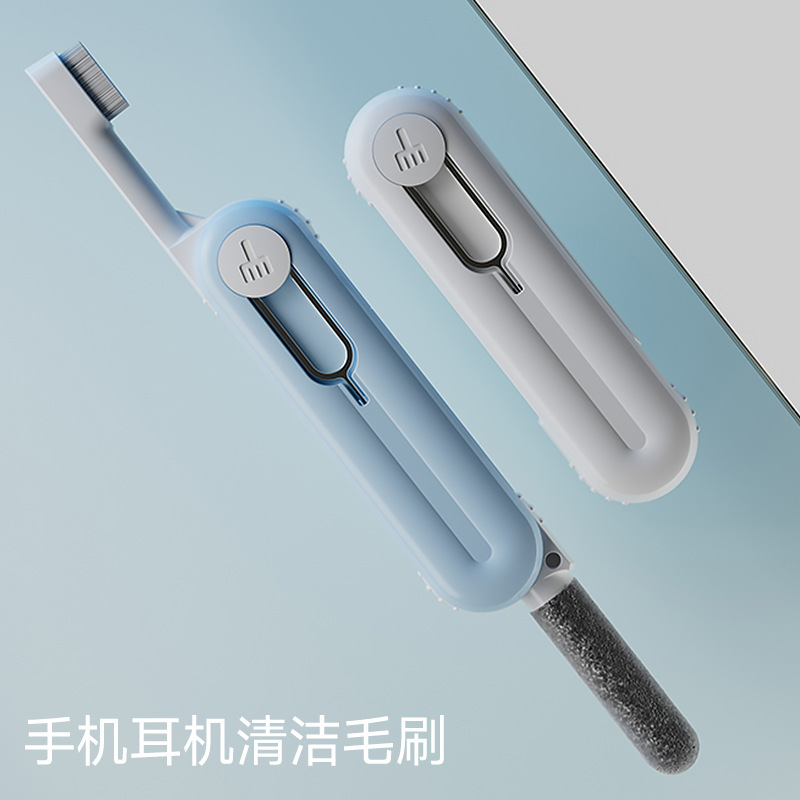 Headphone jack cleaning brush, mobile phone dust removal and cleaning tool, cleaning wonder, headphone charging case decontamination and dust removal brush full figure