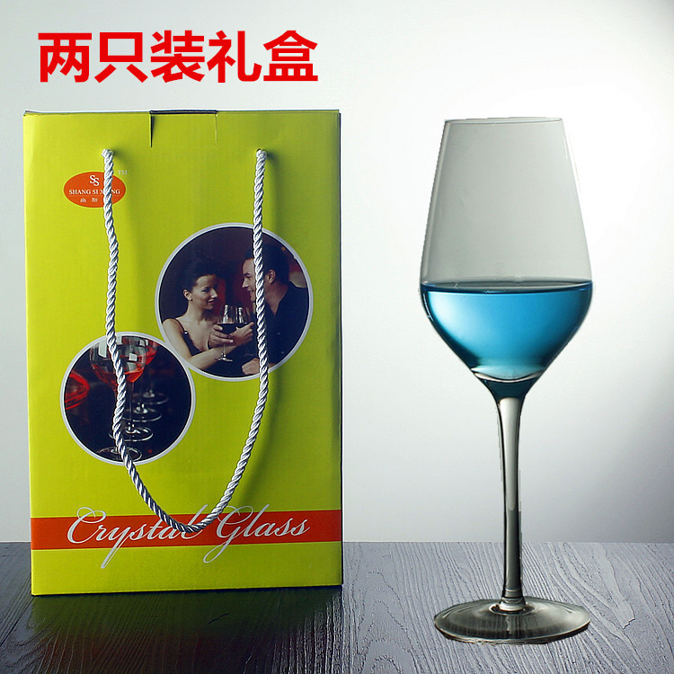 Creative European-style lead-free crystal red wine glass, one-piece molded tall glass cup, creative wedding wine glass full figure