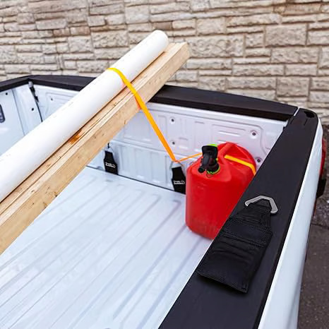 EZ Bed Anchor The bed anchor fixes the ratchet belt, cargo belt or tensioning belt to the rear panel of the truck bed Application Scenario