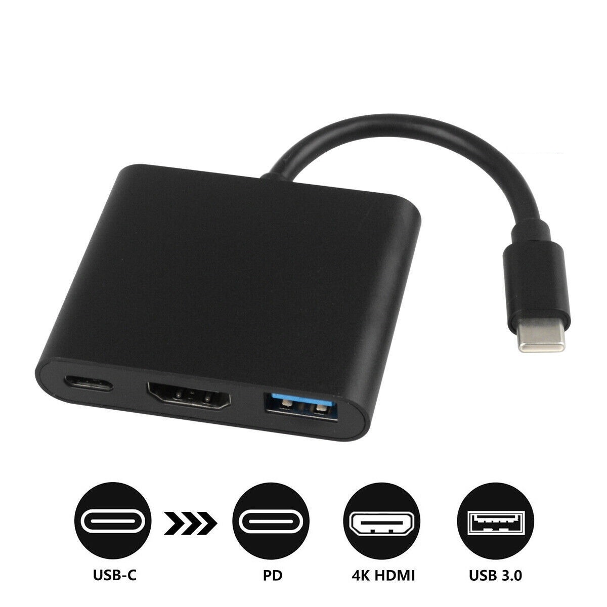 Cross-border type-c to hdtvusb3.0type-c to 3-in-1 4Kswitch conversion three-in-One docking station details Picture