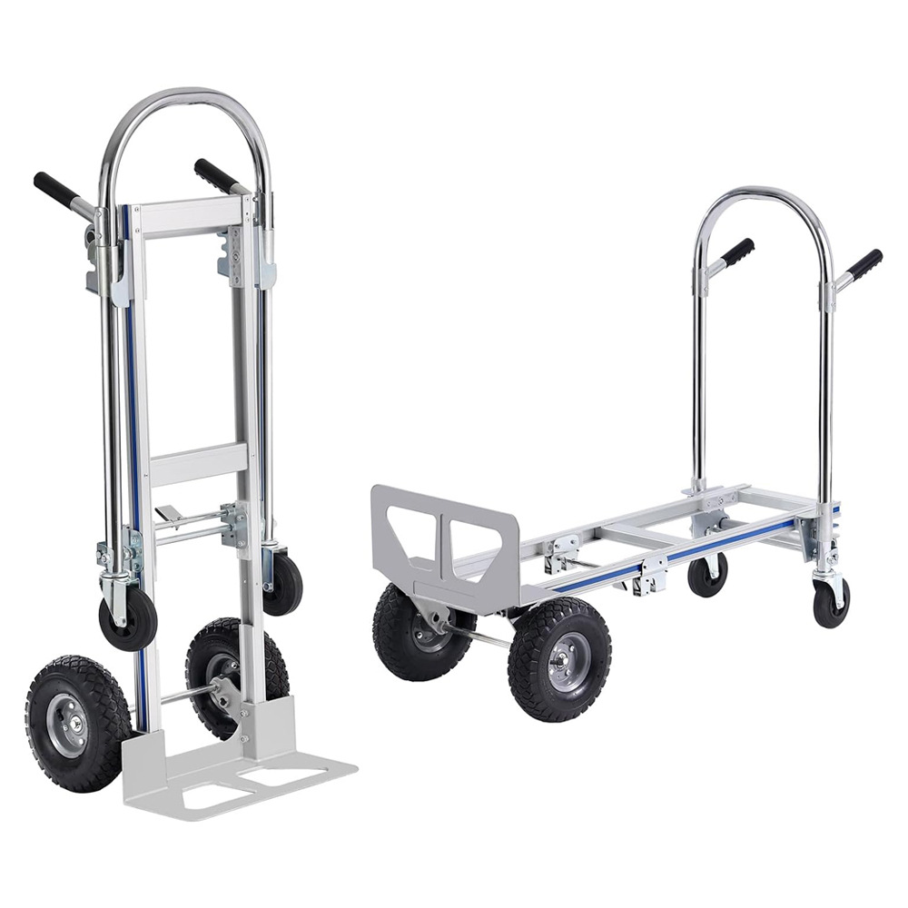 Factory direct sales of aluminum alloy flatbed trucks, load-bearing king, folding hand carts, tiger carts, handling carts, luggage carts, warehouse trucks Specification drawing