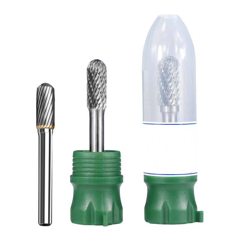 6-handle C-type single and double grain hard alloy rotary files, tungsten steel grinding, single-piece metal woodworking grinding and polishing Specification drawing