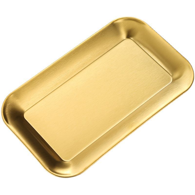 Thickened 304 stainless steel square plate, Korean dim sum barbecue plate, barbecue plate, outdoor camping vegetable plate, flat base plate Item Picture
